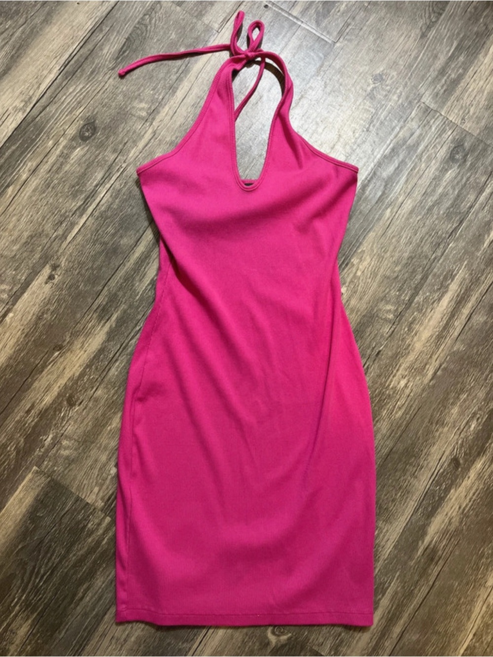Women’s mini Bodycon Dress in Bright Pink